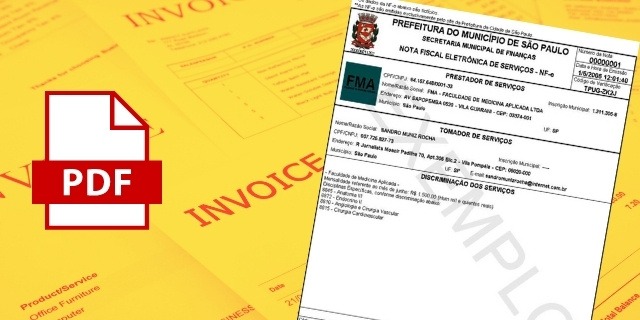 Automação de Nota fiscal e Invoice em PDF